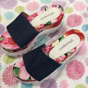 Jeffrey Campbell Floral Slip on Wedge